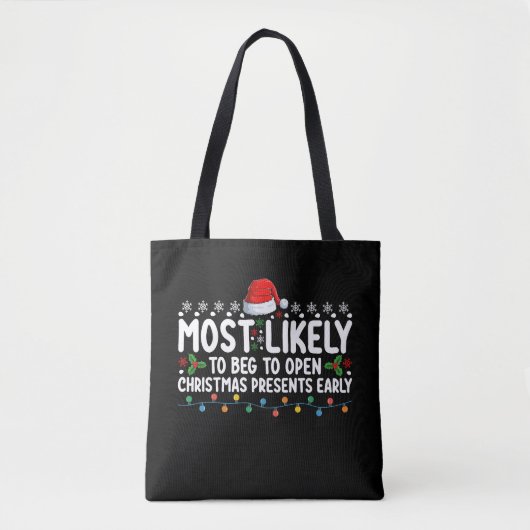 De meest waarschijnlijke manier om met Kerstmis te Tote Bag (Voorkant)