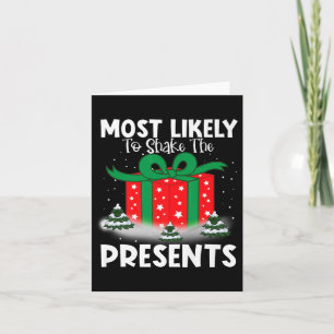 De meest waarschijnlijke om de Cadeaus kerstfamili Kaart