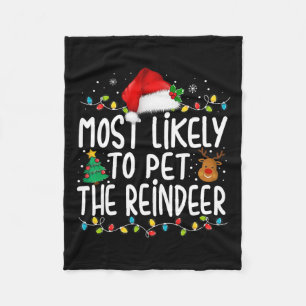 De meest waarschijnlijke om de rendierkerstfamilie fleece deken