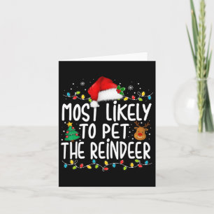 De meest waarschijnlijke om de rendierkerstfamilie kaart