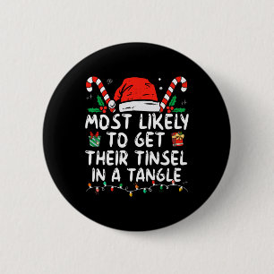 De meest waarschijnlijke om hun Tinsel in een drie Ronde Button 5,7 Cm