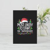 De meest waarschijnlijke start met het kerstfeest  kaart (Staand voorkant)