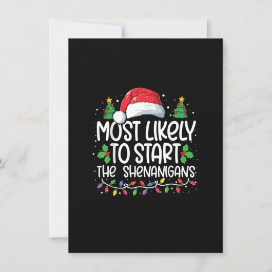 De meest waarschijnlijke start met het kerstfeest  kaart (Voorkant)