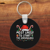 De meest waarschijnlijke start met het kerstfeest  sleutelhanger (Voorkant)