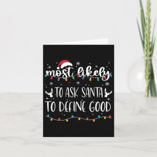 De meest waarschijnlijke vraag aan de Kerstman om  Kaart