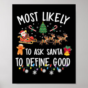 De meest waarschijnlijke vraag aan de Kerstman om  Poster