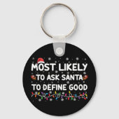 De meest waarschijnlijke vraag aan de Kerstman om  Sleutelhanger (Voorkant)
