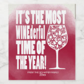 De meest wINEderful Tijd, Vakantie Wijn Etiket (Enkel label)