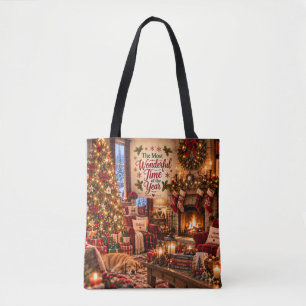 De meest wonderbaarlijke kersttijd boodschappentas tote bag