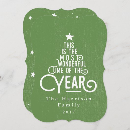 de meest wonderbaarlijke tijd van het jaar... feestdagenkaart (Voorkant / Achterkant)