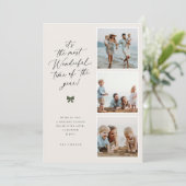 De meest wonderbaarlijke tijd van het jaar foto feestdagenkaart (Staand voorkant)