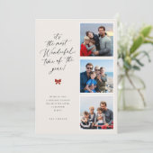 De meest wonderbaarlijke tijd van het jaar foto feestdagenkaart (Staand voorkant)