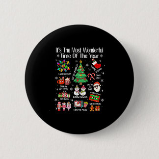 De meest wonderbaarlijke tijd van het jaar kerstmi ronde button 5,7 cm