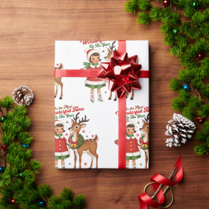 De meest wonderlijke tijd Oude Kerstmis Cadeaupapier