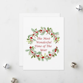 De meest wonderlijke tijd van het jaar op een  feestdagenkaart