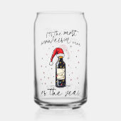De meest wonderschone wijn van het jaar blikvorm glas (Achterkant)