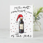 De meest wonderschone wijn van het jaar  feestdagenkaart (Staand voorkant)