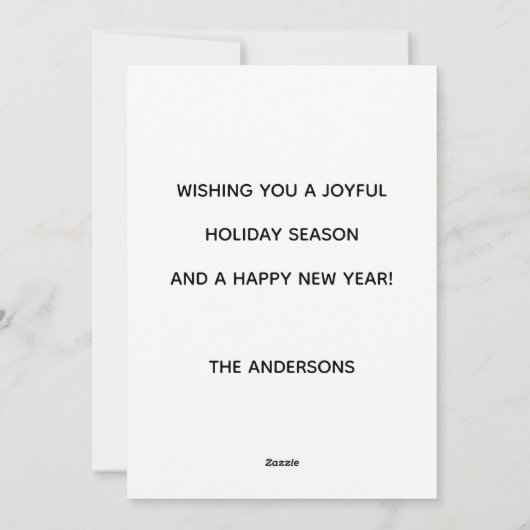 De meest wonderschone wijn van het jaar  feestdagenkaart (Achterkant)