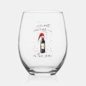 De meest wonderschone wijn van het jaar  wijnglas zonder voet (Voorkant)