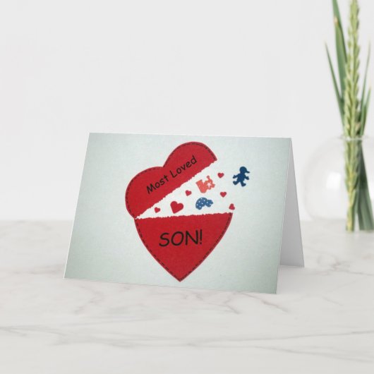 De meeste gehouden van Zoon! Feestdagen Kaart (Voorkant)