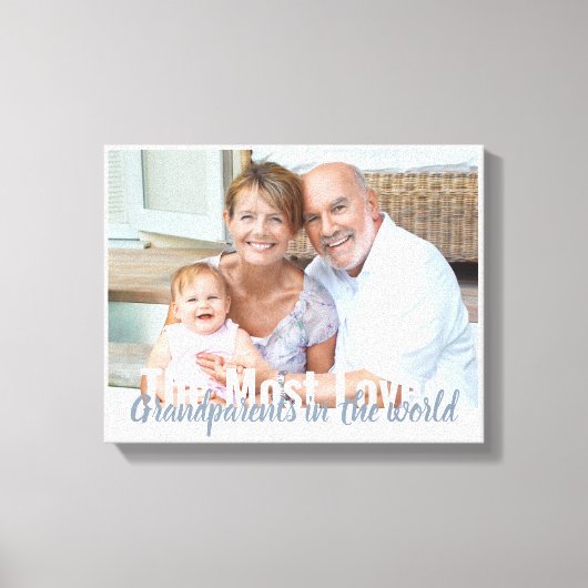 De meeste geliefde grootouders in de Wereld Foto W Canvas Afdruk (Voorkant)