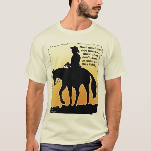 De meeste goede Mannen rijpaarden T-shirt (Voorkant)