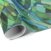 "De meeste Groenen" Abstract ontwerppapier Cadeaupapier (Rol Hoek)
