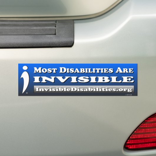 De meeste handicaps zijn onzichtbaar - Bumperstick Bumpersticker (Op auto)