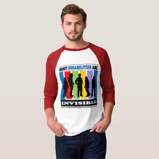 De meeste handicaps zijn onzichtbaar - Mannen LS R T-shirt (Voorkant volledig)