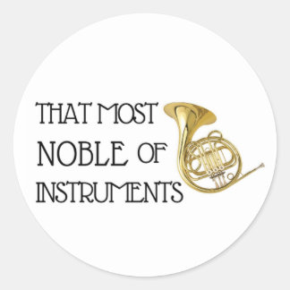 De meeste instrumenten - de Franse Hoorn Ronde Sticker