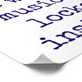 De meeste mensen sterven met hun muziek - muziekqu poster (Hoek)