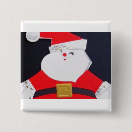 De meeste Mooie Vintage Kerstman van Kerstmis Vierkante Button 5,1 Cm