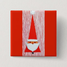 De meeste Mooie Vintage Kerstman van Kerstmis Vierkante Button 5,1 Cm