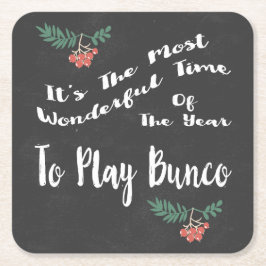De meeste ongelukkige tijd om Bunco te spelen Kartonnen Onderzetters
