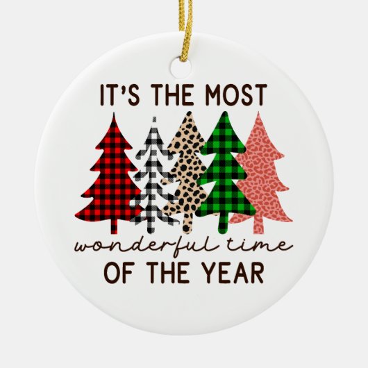 De meeste prachtige tijd van het jaar keramisch ornament (Voorkant)
