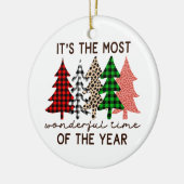 De meeste prachtige tijd van het jaar keramisch ornament (Links)
