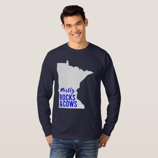 De meeste Rocks en Koeien Funny Minnesota T-shirt (Voorkant volledig)