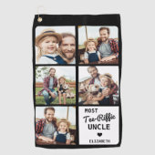 De meeste T-shirt-Riffic UNCLE Douane 5 Foto Vader Golfhanddoek (Voorkant)