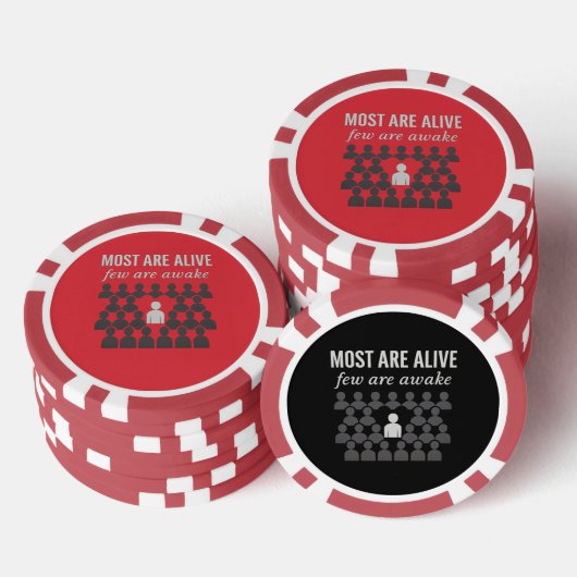 De meesten zijn nog in leven. Weinigen zijn wakker Poker Chips (Opstapeling)
