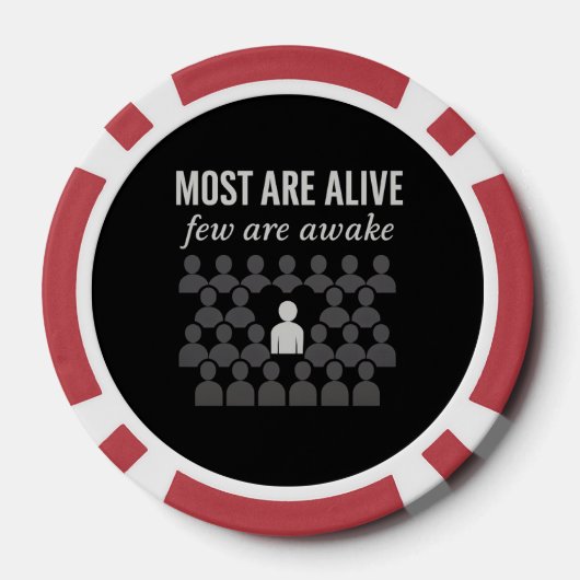 De meesten zijn nog in leven. Weinigen zijn wakker Poker Chips (Achterkant)