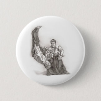 De meester van een aikido - energiegebruik van de  ronde button 5,7 cm