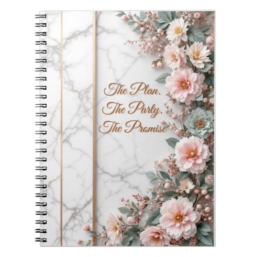 De Meesterplan | Art Deco Goud Folie Bruiloft Notitieboek (Voorkant)
