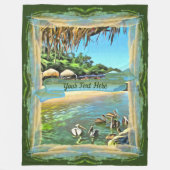 De Meets Ocean 0330 Fleece Deken (Voorkant)