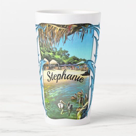 De Meets Ocean 0330 Latte Mok (Voorkant)