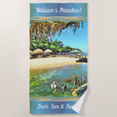 De Meets Ocean Paradise & Beer 0330 Strandlaken (Voorkant)