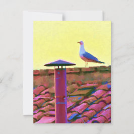 De meeuw op een middag van conclaaf briefkaart