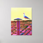 De meeuw op een middag van conclaaf canvas afdruk (Voorkant)
