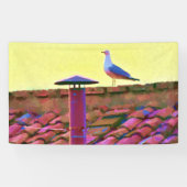 De meeuw op een middag van conclaaf spandoek (Horizontaal)