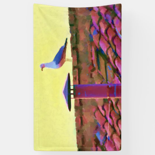 De meeuw op een middag van conclaaf spandoek (Verticaal)