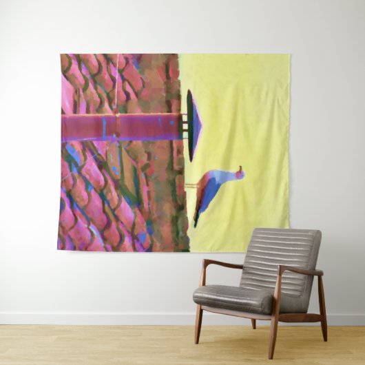 De meeuw op een middag van conclaaf wandkleed (In Situ (horizontaal))